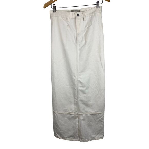 Everlane Dresses & Skirts - Everlane Women's 25 THE GARDENER Cream Denim Straight Maxi Skirt